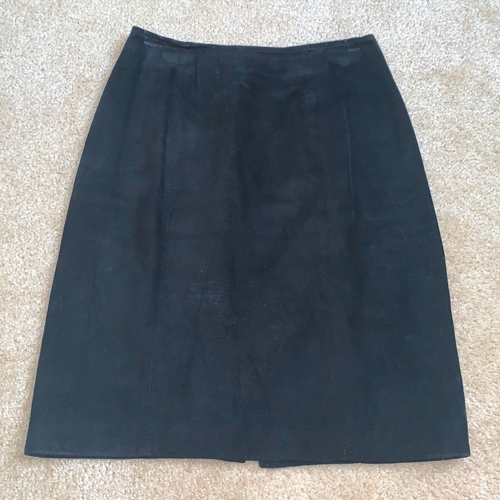 CHIA vintage genuine suede and leather skirt!
